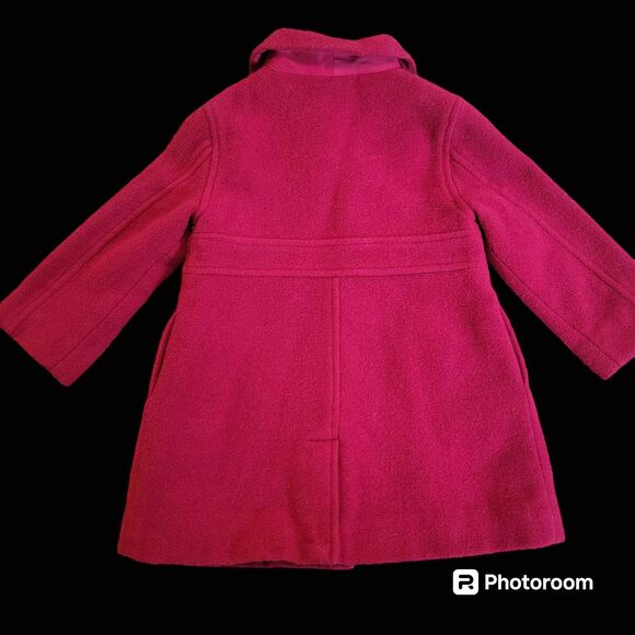 Girl's Size 12-24 Months Janie And Jack Collection Red Peacoat - Picture 2 of 4